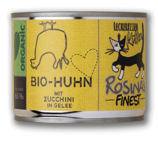 KITTEN - Bio-Huhn mit Zucchini in Gelee, 200 g Dose